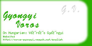 gyongyi voros business card